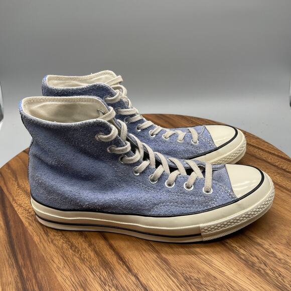 Converse Chuck Taylor Hi 70 Shoes Womens Size 9 "Pioneer" Blue Suede Black Label - Picture 1 of 8